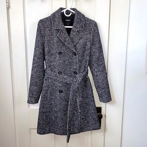 Express Tweed Double Breasted Peacoat